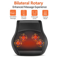 Load image into Gallery viewer, Brelley Neck and Shoulder Revolving Heat Therapy Device, Back Massager for Pain Relief Deep Tissue