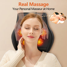 Load image into Gallery viewer, Brelley Neck and Shoulder Revolving Heat Therapy Device, Back Massager for Pain Relief Deep Tissue