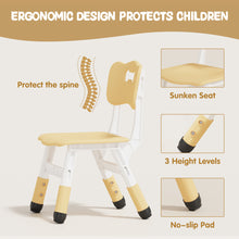 Load image into Gallery viewer, Kids Table and 6 Chairs Set, Height Adjustable Toddler Table and Chair Set, Graffiti Desktop, Classroom/Daycare/Home, Children Multi-Activity Table for Ages 2-8