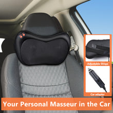 Load image into Gallery viewer, Shiatsu Massagegerät, Massagekissen für Nacken Schulter Rücken, Rückenmassagegerät mit rotierenden Massageköpfen mit Wärmefunktion für Büro Zuhause, Vatertag Geschenk