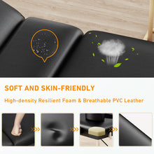 Load image into Gallery viewer, Brelley Massage Table Portable 84" Long 24" Wide Professional 3 Sections Reclining Massage Couch, Aluminum Adjustable Esthetician Bed Tattoo Table SPA Lash Salon Bed with Carrying Bag (Black)