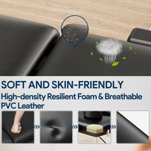 Load image into Gallery viewer, Brelley 2-Fold Aluminum Adjustable Massage Table Portable 22.8" W Black, Aluminum Frame Adjustable Height, with Side Pocket & Carrying Bag, Esthetician Spa Facial Tattoo Bed, 490Lbs Load Capacity