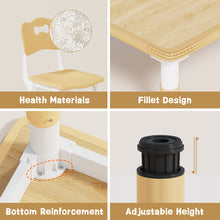 Load image into Gallery viewer, Kids Table and 6 Chairs Set, Height Adjustable Toddler Table and Chair Set, Graffiti Desktop, Classroom/Daycare/Home, Children Multi-Activity Table for Ages 2-8