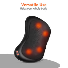 Load image into Gallery viewer, Shiatsu Massagegerät, Massagekissen für Nacken Schulter Rücken, Rückenmassagegerät mit rotierenden Massageköpfen mit Wärmefunktion für Büro Zuhause, Vatertag Geschenk