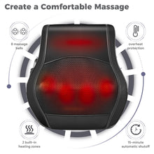 Load image into Gallery viewer, Brelley Neck and Shoulder Revolving Heat Therapy Device, Back Massager for Pain Relief Deep Tissue