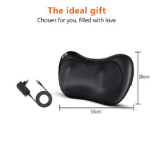 Load image into Gallery viewer, Shiatsu Massagegerät, Massagekissen für Nacken Schulter Rücken, Rückenmassagegerät mit rotierenden Massageköpfen mit Wärmefunktion für Büro Zuhause, Vatertag Geschenk