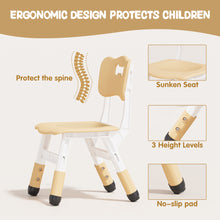 Load image into Gallery viewer, Kids Table and 4 Chairs Set, Height Adjustable Toddler Table and Chair Set, Graffiti Desktop, Non-Slip Legs, Max 300lbs, Children Multi-Activity Table for Ages 2-8