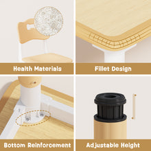 Load image into Gallery viewer, Kids Table and 4 Chairs Set, Height Adjustable Toddler Table and Chair Set, Graffiti Desktop, Non-Slip Legs, Max 300lbs, Children Multi-Activity Table for Ages 2-8