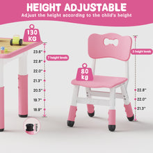 Load image into Gallery viewer, Brelley Kids Table and 2 Chairs Set, Height Adjustable Toddler Desk and Chair Set, Graffiti Desktop, Classroom/Daycare/Home, Children Multi-Activity Table for Ages 3-8
