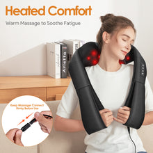 Load image into Gallery viewer, Brelley Massagegerät Nackenmassagegerät mit Wärme 3D Massage, Rückenmassagegerät um Muskelschmerzen zu Lindern, Nackenmassage PU Leder, Geschenke für Frauen, Männer, Vatertag Geschenk
