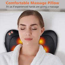 Load image into Gallery viewer, Shiatsu Massagegerät, Massagekissen für Nacken Schulter Rücken, Rückenmassagegerät mit rotierenden Massageköpfen mit Wärmefunktion für Büro Zuhause, Vatertag Geschenk
