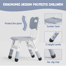 Load image into Gallery viewer, Brelley Kids Table and 2 Chairs Set, Height Adjustable Toddler Desk and Chair Set, Graffiti Desktop, Classroom/Daycare/Home, Children Multi-Activity Table for Ages 3-8
