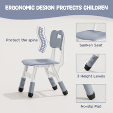 Load image into Gallery viewer, Brelley Kids Table and 2 Chairs Set, Height Adjustable Toddler Desk 31.5" L x 23.6" W and Chair Set, Graffiti Desktop, Classroom/Daycare/Home, Children Multi-Activity Table for Ages 2-8
