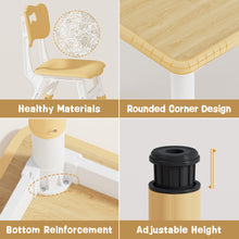 Load image into Gallery viewer, Brelley Kids Table and 2 Chairs Set, Height Adjustable Toddler Desk 31.5&quot; L x 23.6&quot; W and Chair Set, Graffiti Desktop, Classroom/Daycare/Home, Children Multi-Activity Table for Ages 2-8
