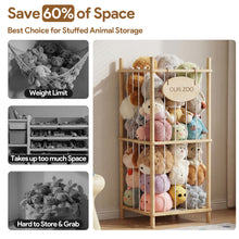 Load image into Gallery viewer, Brelley Stuffed Animal Storage Wood Toy Storage Organizer, Large Toy Chest Stuffed animal holder for Kids Nursery Playroom Bedroom
