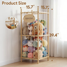 Load image into Gallery viewer, Brelley Stuffed Animal Storage Wood Toy Storage Organizer, Large Toy Chest Stuffed animal holder for Kids Nursery Playroom Bedroom
