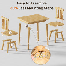 Load image into Gallery viewer, Brelley Solid Wood Kids Table and 2 Chairs Set, Toddler Desk 23.6" L x 19.7" W and Chair Set, Graffiti Desktop, Classroom/Daycare/Home, Children Multi-Activity Table for Ages 2-8
